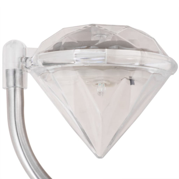 Lámparas LED solares para jardín 6 unidades 9x7.8x29.5 cm M 4