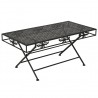 Mesa de centro plegable estilo vintage metal 100x50x45 cm negro 1