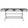Mesa de centro dobrável estilo vintage metal 100x50x45 cm preto 2