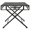 Mesa de centro dobrável estilo vintage metal 100x50x45 cm preto 3