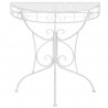 Mesa auxiliar vintage metal semicircular 72x36x74 cm plateada 2