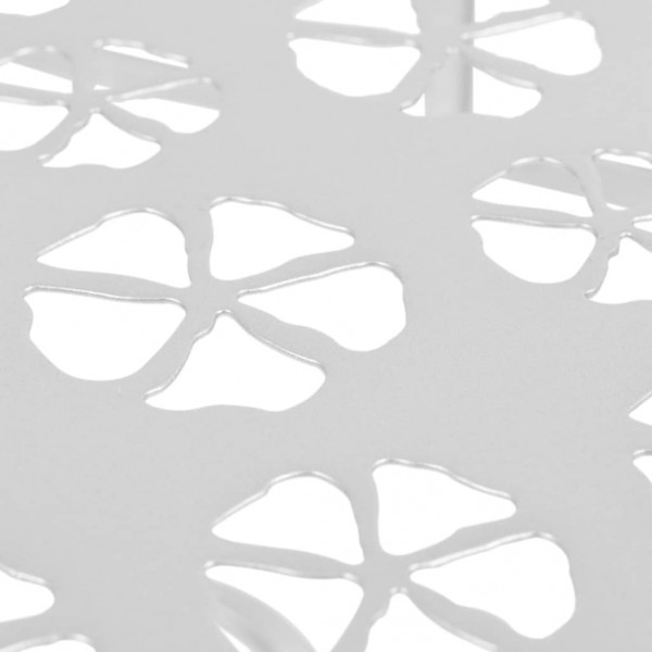 Mesa de apoio vintage semicircular metal 72x36x74 cm prateado M 5