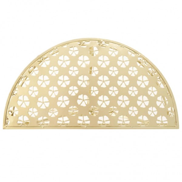 Mesa de apoio vintage semicircular metal 72x36x74 cm dourado M 3
