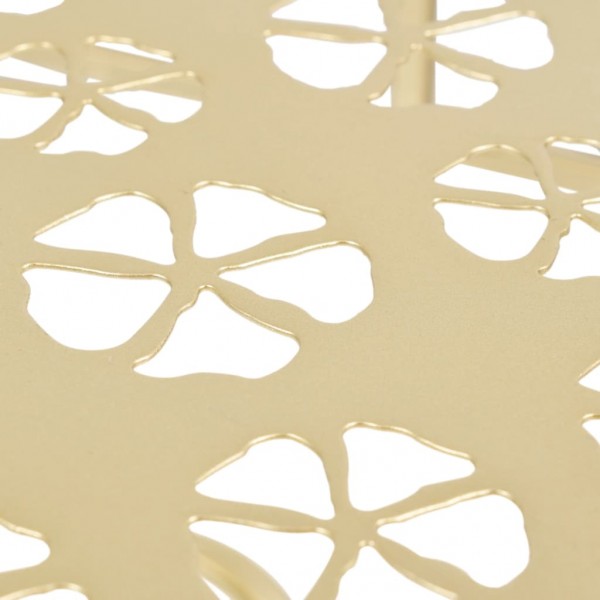 Mesa auxiliar vintage metal semicircular 72x36x74 cm dorado M 4