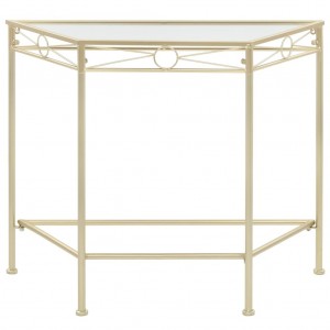 Mesa de apoio estilo vintage metal 87x34x73 cm dourado H