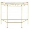 Mesa de apoio estilo vintage metal 87x34x73 cm dourado 2
