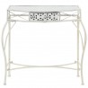 Mesa de apoio estilo francês 82x39x76 cm metal branco 2