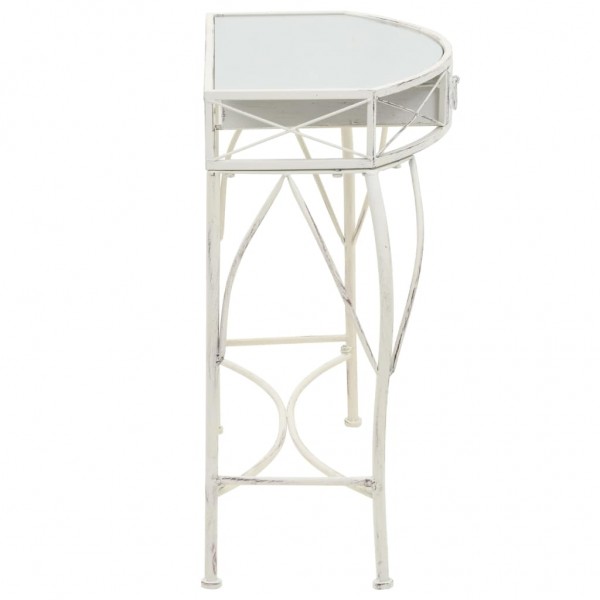 Mesa de apoio estilo francês 82x39x76 cm metal branco M 3