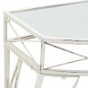 Mesa auxiliar estilo francés metal 82x39x76 cm blanca 4