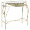 Mesa de apoio de estilo francês metal 82x39x76 cm dourado 1
