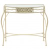 Mesa de apoio de estilo francês metal 82x39x76 cm dourado 2