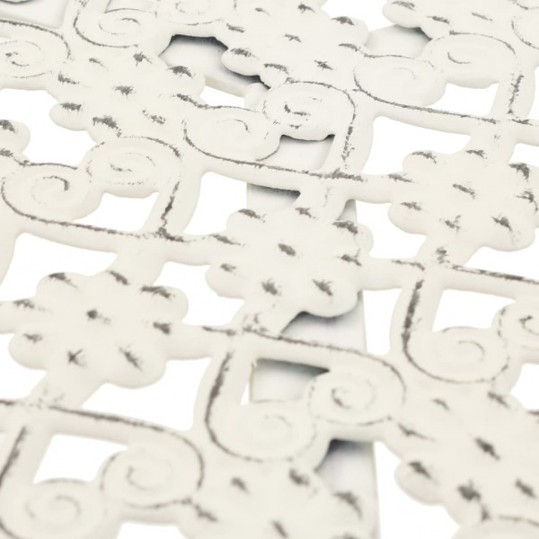 Mesa bistrô estilo vintage redonda metal 40x70 cm branco M 4