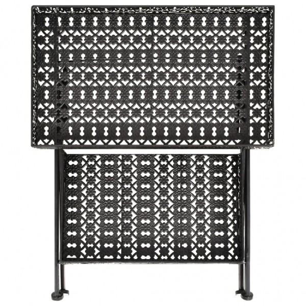 Mesa de centro plegable estilo vintage metal 58x35x72 cm negro M 4