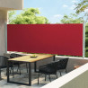 Toldo lateral retráctil para patio rojo 600x160 cm 1