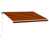 Toldo manual retráctil naranja y marrón 400x300 cm 3