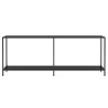 Mesa consola vidrio templado negro 200x35x75.5 cm 3