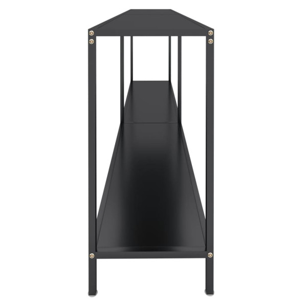 Mesa consola vidrio templado negro 200x35x75.5 cm M 4