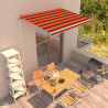 Toldo retráctil manual naranja y marrón 350x250 cm 1