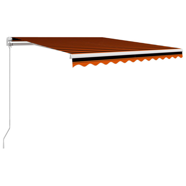 Toldo retráctil manual naranja y marrón 350x250 cm M 2