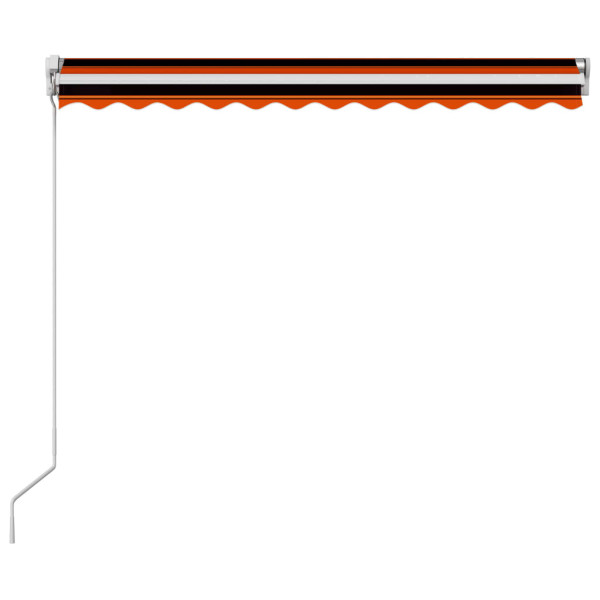Toldo retráctil manual naranja y marrón 350x250 cm M 5