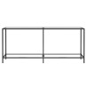 Mesa consola vidrio templado transparente 180x35x75.5 cm 3