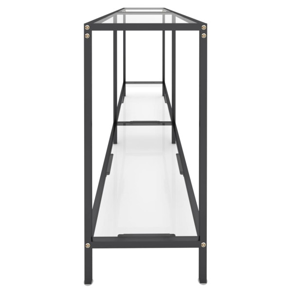Mesa consola transparente 180x35x75.5 cm vidro temperado M 4