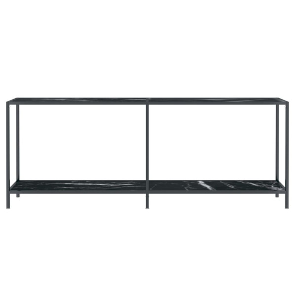 Mesa consola vidrio templado negro 200x35x75.5 cm M 3