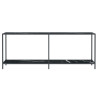 Mesa consola vidrio templado negro 200x35x75.5 cm 3