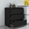 Aparador 70x41x75 cm derivados de madeira preto 5