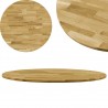 Superficie de mesa redonda madera maciza de roble 23 mm 500 mm 1