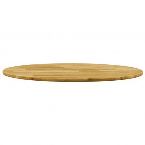 Superficie de mesa redonda madera maciza de roble 23 mm 500 mm H