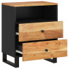 Mesita de noche madera acacia madera contrachapada 50x33x62 cm 4