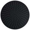 Cabezal de ducha efecto lluvia acero inox redondo negro 40 cm 2
