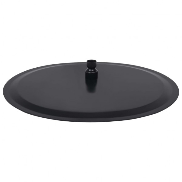 Cabezal de ducha efecto lluvia acero inox redondo negro 40 cm M 4