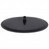 Cabezal de ducha efecto lluvia acero inox redondo negro 40 cm 4