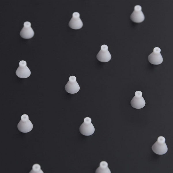 Cabezal de ducha efecto lluvia acero inox redondo negro 40 cm M 5