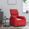 Sillón de masaje reclinable cuero sintético rojo 1