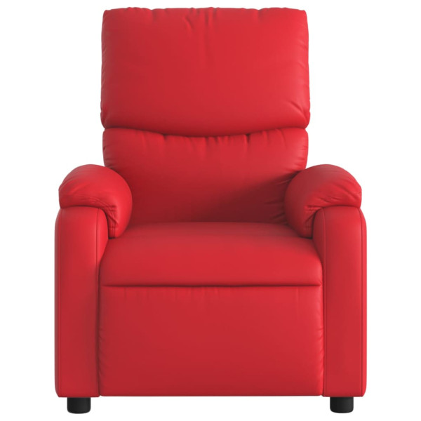 Sillón de masaje reclinable cuero sintético rojo M 4