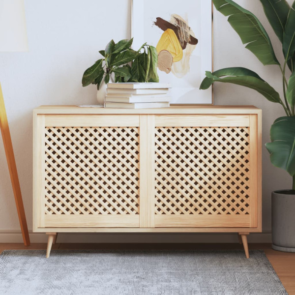 Puertas de armario entramado 2 uds madera pino 59.5x61.5 cm D