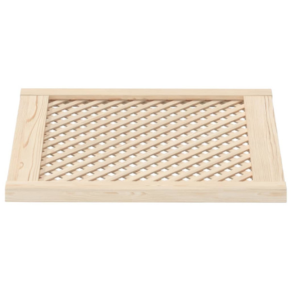 Puertas de armario entramado 2 uds madera pino 59.5x61.5 cm M 4
