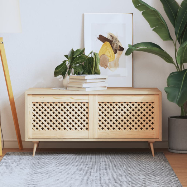 Puertas de armario entramado 2 uds madera pino 59.5x39.5 cm M 3