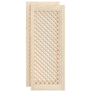 Portas de armário design treliça 2 pcs 39.5x99 cm pinho maciço H