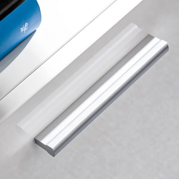 Mueble de salón de TV con luces LED blanco brillante 5 piezas M 4