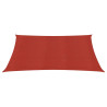 Toldo de vela rojo HDPE 160 g/m² 2.5x3 m 2