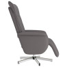 Sillón reclinable de masaje con reposapiés cuero sintético gris 4