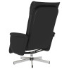 Sillón reclinable masaje con reposapiés cuero sintético negro 5