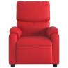 Sillón reclinable de cuero sintético rojo 3
