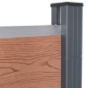 Juego de paneles de valla WPC marrón 180x186 cm 5