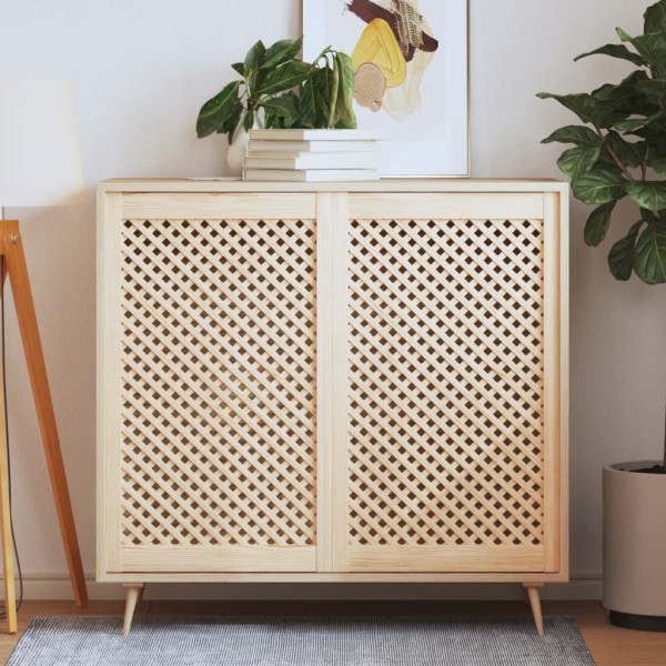 Puertas de armario entramado 2 uds madera pino 59.5x99 cm M 3