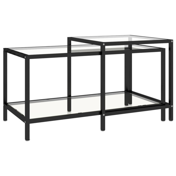 Mesas de centro 2 pcs vidro temperado transparente M 3